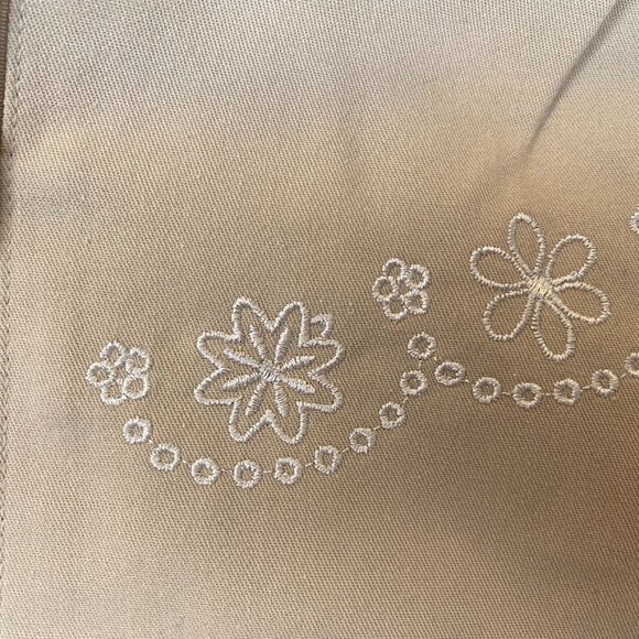 Bonworth Womens Jacket Large Beige Lightweight Full Zip Collared Floral Casual - Picture 7 of 10